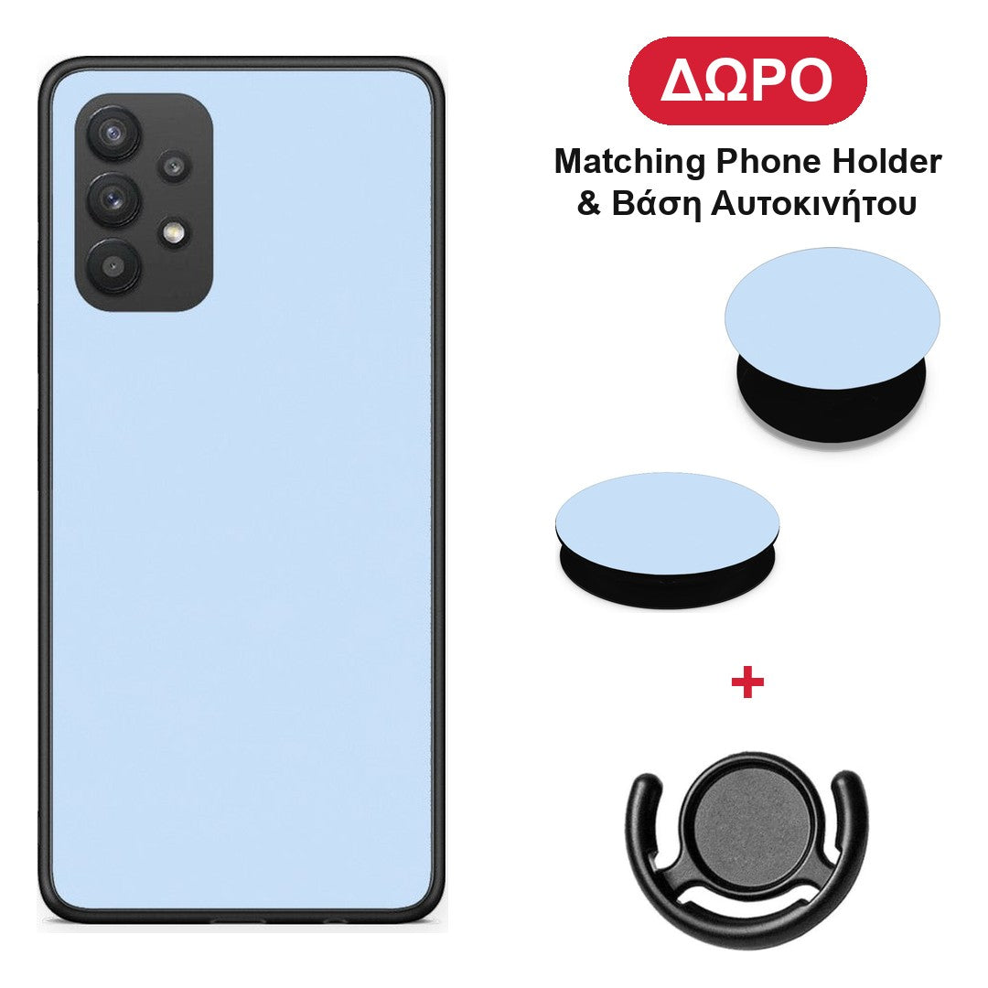 Powder Blue - Samsung Galaxy A32 4G θήκη + Δώρο Phone Holder & Βάση Αυτοκινήτου