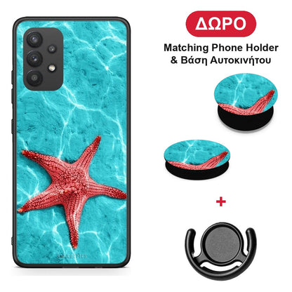Red Starfish - Samsung Galaxy A32 4G θήκη + Δώρο Phone Holder & Βάση Αυτοκινήτου