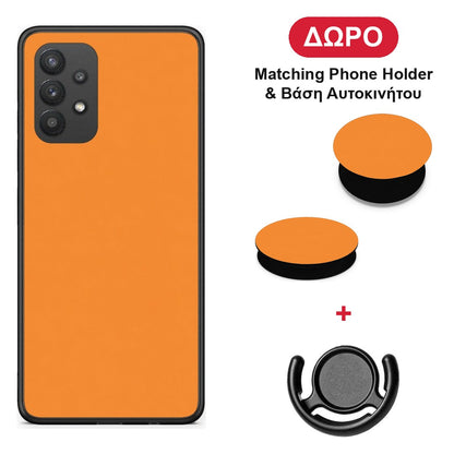 Tangerine Orange - Samsung Galaxy A32 4G θήκη + Δώρο Phone Holder & Βάση Αυτοκινήτου