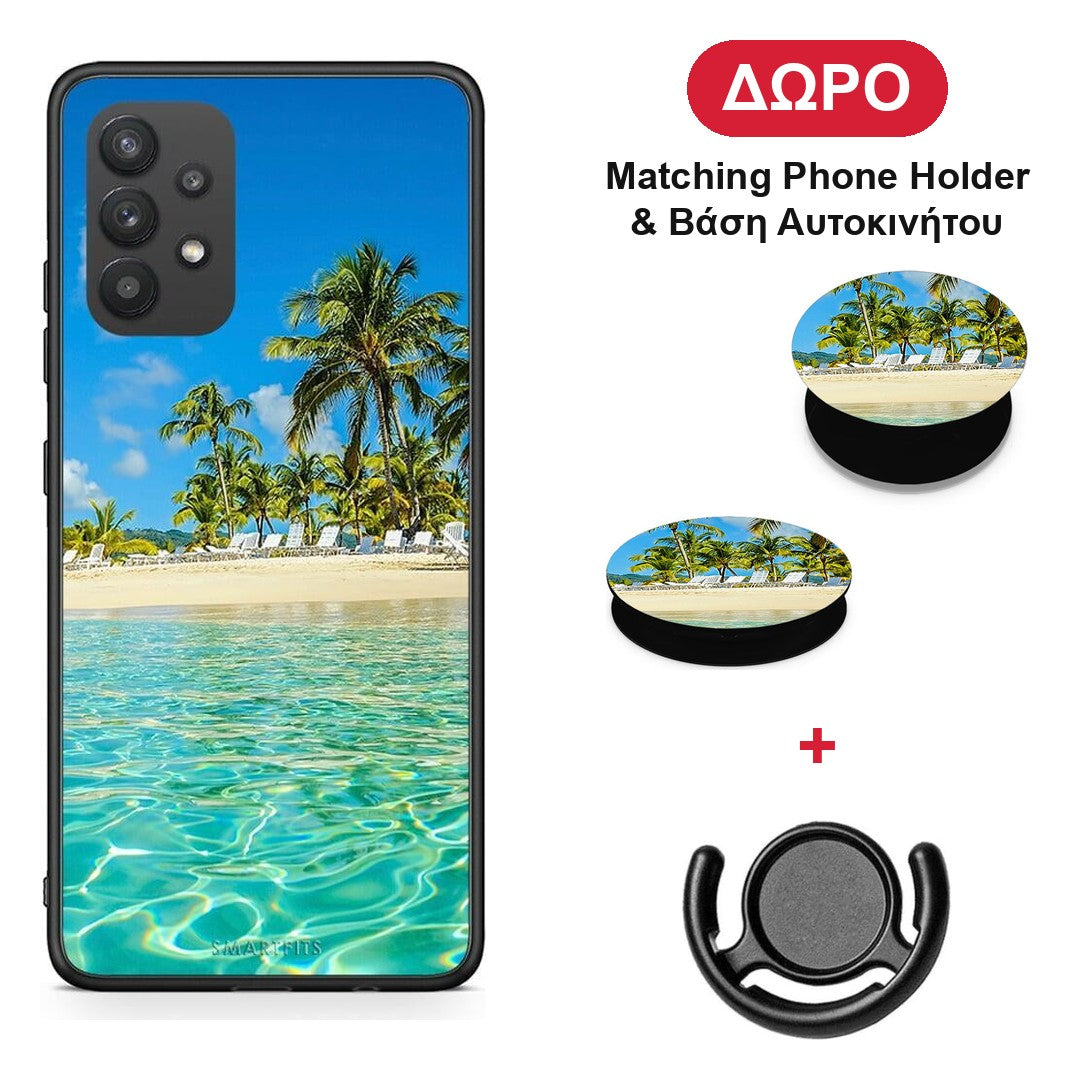 Tropical Vibes - Samsung Galaxy A32 4G θήκη + Δώρο Phone Holder & Βάση Αυτοκινήτου