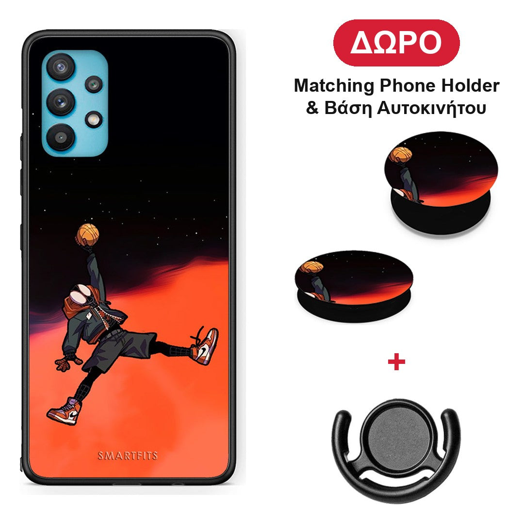 Basketball Hero - Samsung Galaxy A32 5G θήκη + Δώρο Phone Holder & Βάση Αυτοκινήτου
