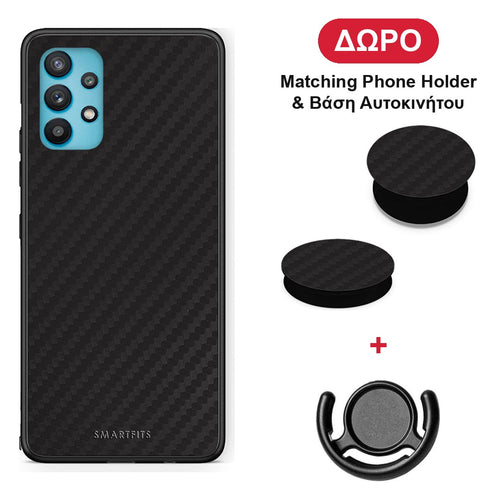 Carbon Black - Samsung Galaxy A32 5G θήκη + Δώρο Phone Holder & Βάση Αυτοκινήτου