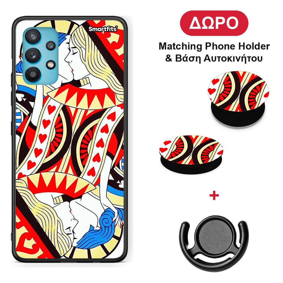 Card Love - Samsung Galaxy A32 5G θήκη + Δώρο Phone Holder & Βάση Αυτοκινήτου