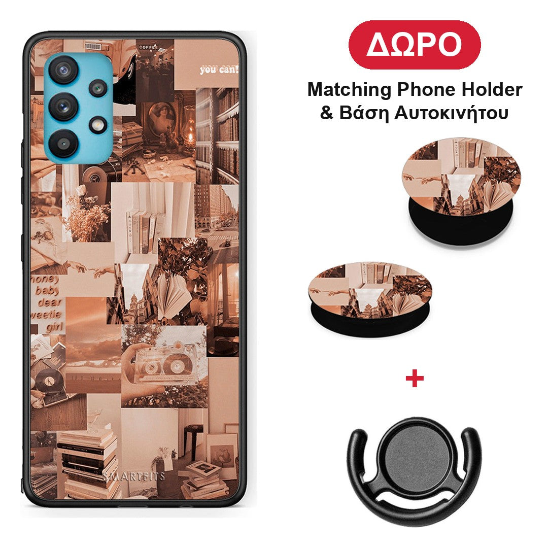 Collage You Can - Samsung Galaxy A32 5G θήκη + Δώρο Phone Holder & Βάση Αυτοκινήτου