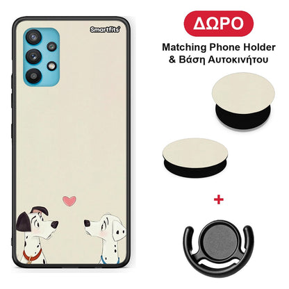 Dalmatians Love - Samsung Galaxy A32 5G θήκη + Δώρο Phone Holder & Βάση Αυτοκινήτου