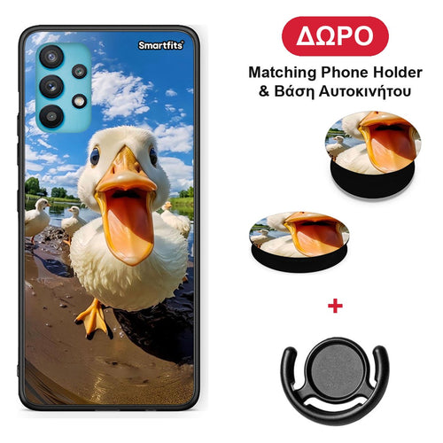 Duck Face - Samsung Galaxy A32 5G θήκη + Δώρο Phone Holder & Βάση Αυτοκινήτου