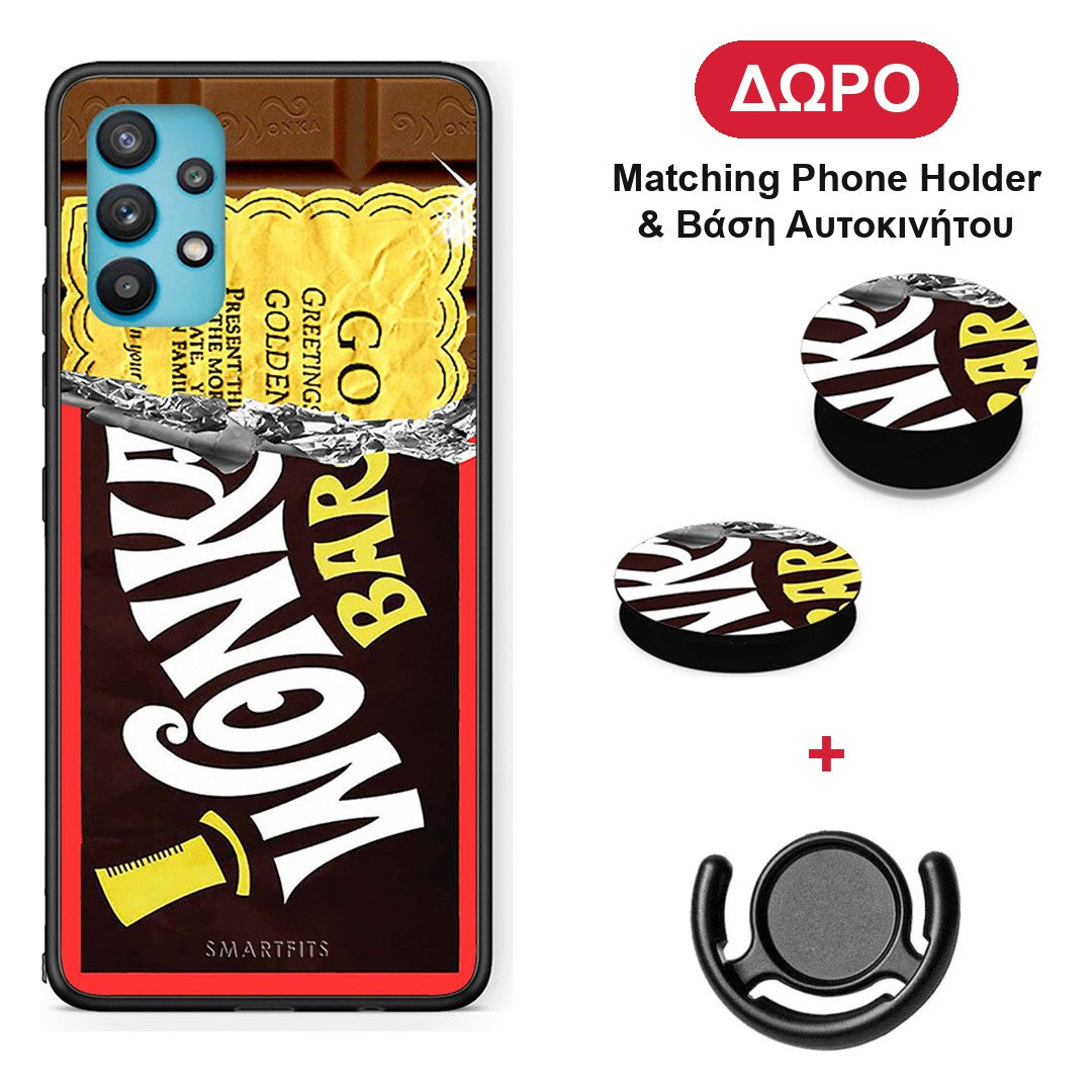 Golden Ticket - Samsung Galaxy A32 5G θήκη + Δώρο Phone Holder & Βάση Αυτοκινήτου
