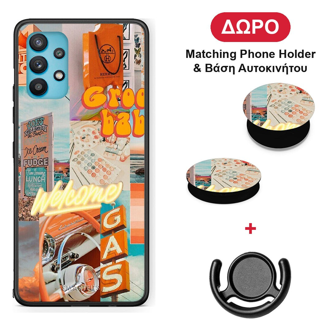 Groovy Babe - Samsung Galaxy A32 5G θήκη + Δώρο Phone Holder & Βάση Αυτοκινήτου