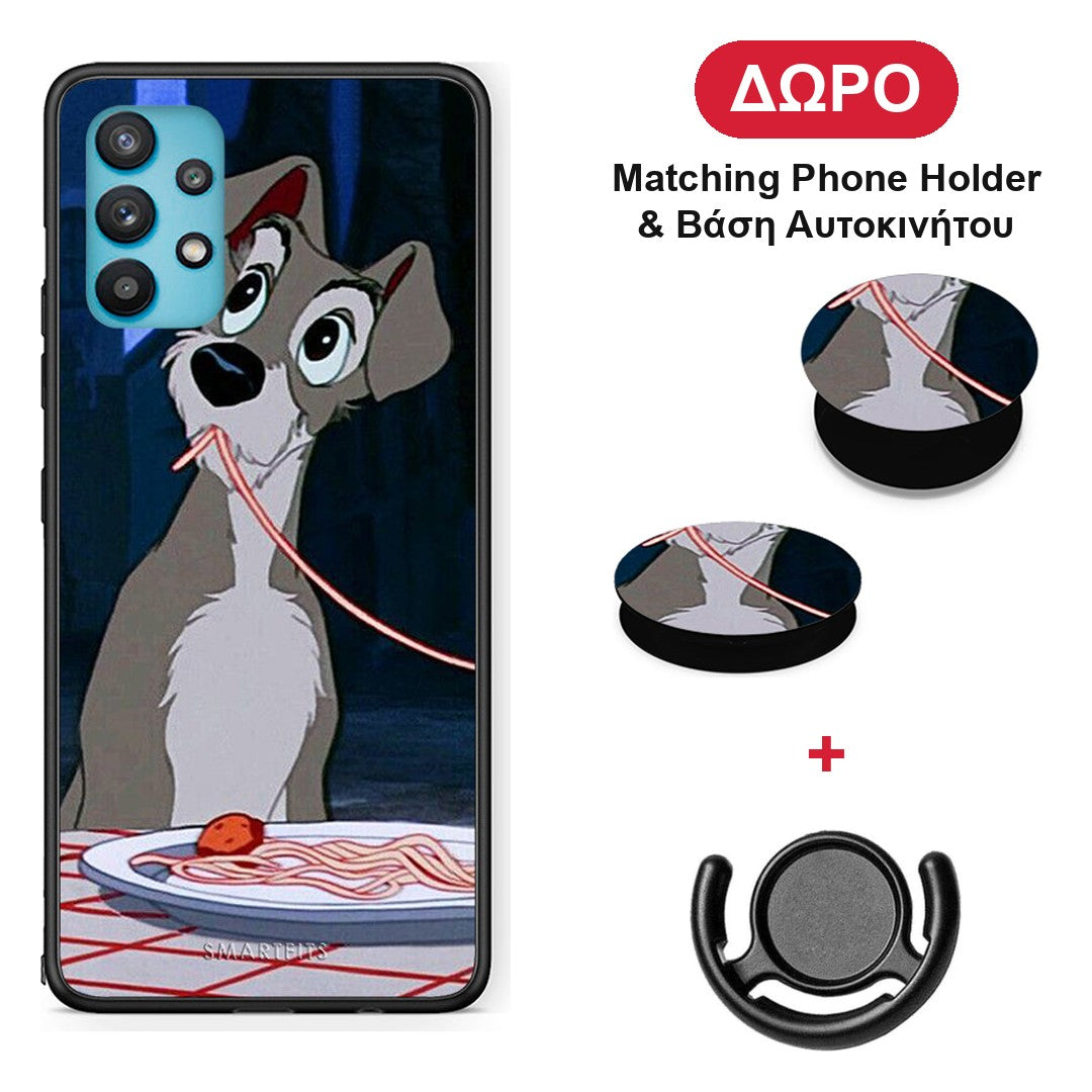 Lady And Tramp 1 - Samsung Galaxy A32 5G θήκη + Δώρο Phone Holder & Βάση Αυτοκινήτου