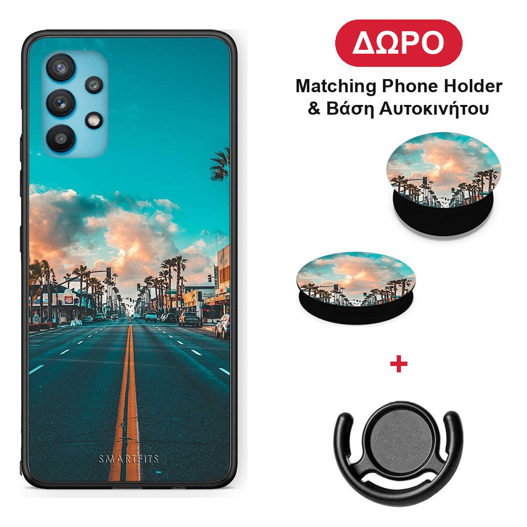 Landscape City - Samsung Galaxy A32 5G θήκη + Δώρο Phone Holder & Βάση Αυτοκινήτου