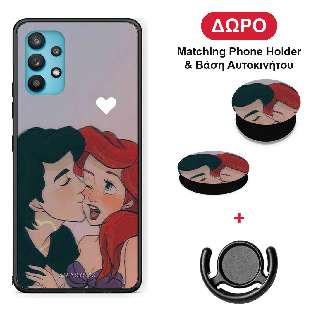 Mermaid Couple - Samsung Galaxy A32 5G θήκη + Δώρο Phone Holder & Βάση Αυτοκινήτου