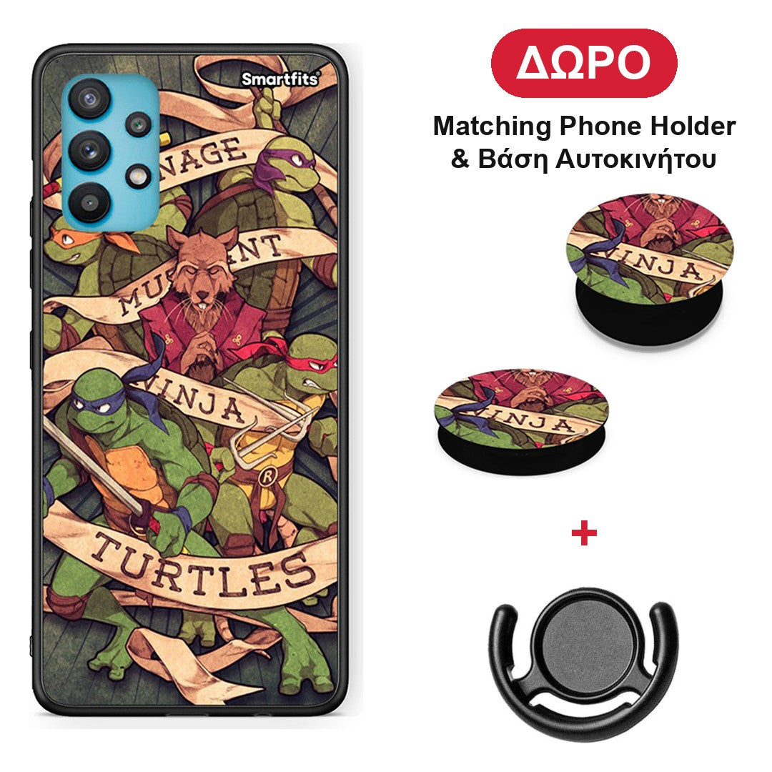 Ninja Turtles - Samsung Galaxy A32 5G θήκη + Δώρο Phone Holder & Βάση Αυτοκινήτου