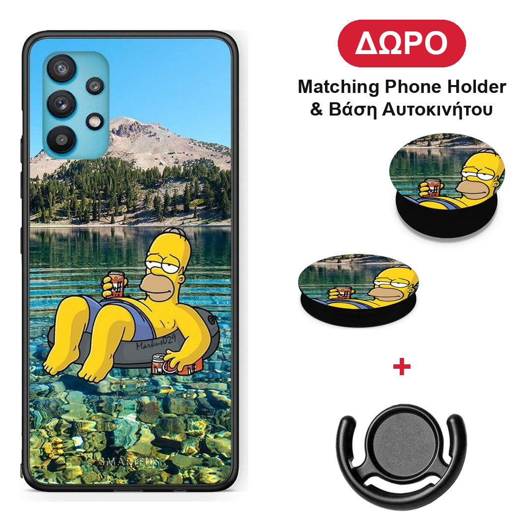Summer Happiness - Samsung Galaxy A32 5G θήκη + Δώρο Phone Holder & Βάση Αυτοκινήτου