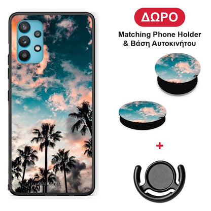 Summer Sky - Samsung Galaxy A32 5G θήκη + Δώρο Phone Holder & Βάση Αυτοκινήτου