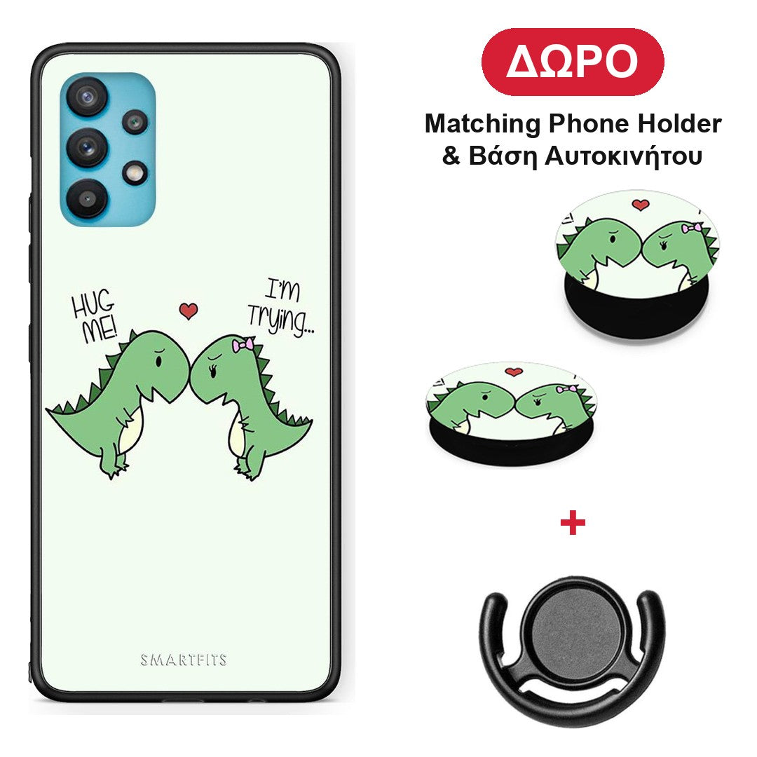 Valentine Rex - Samsung Galaxy A32 5G θήκη + Δώρο Phone Holder & Βάση Αυτοκινήτου