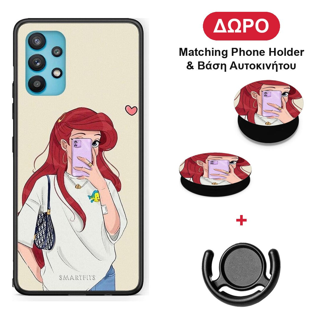 Walking Mermaid - Samsung Galaxy A32 5G θήκη + Δώρο Phone Holder & Βάση Αυτοκινήτου