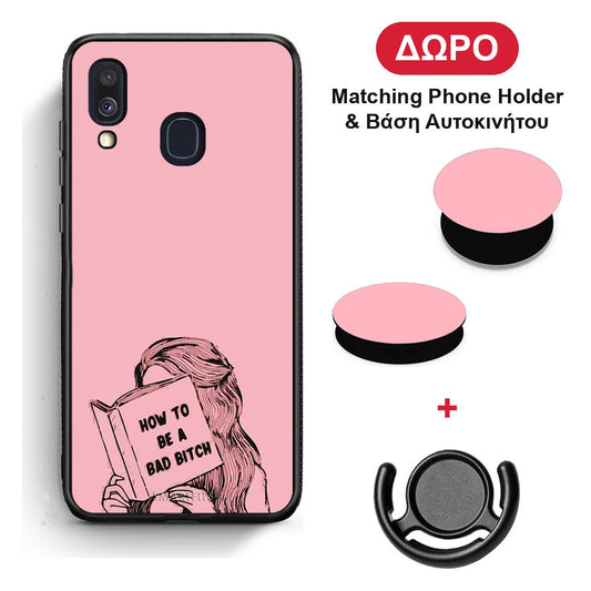 Bad Bitch - Samsung Galaxy A40 θήκη + Δώρο Phone Holder & Βάση Αυτοκινήτου