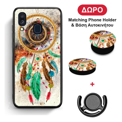 Boho DreamCatcher - Samsung Galaxy A40 θήκη + Δώρο Phone Holder & Βάση Αυτοκινήτου
