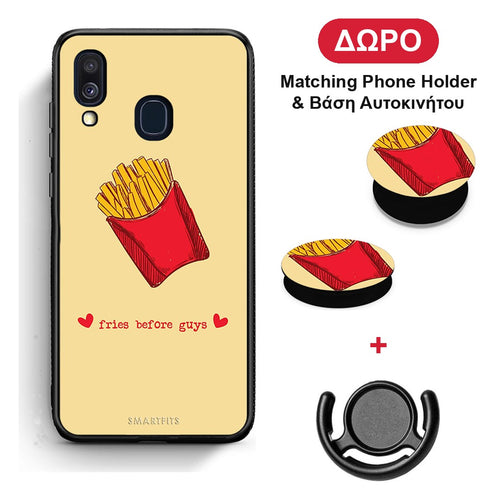 Fries Before Guys - Samsung Galaxy A40 θήκη + Δώρο Phone Holder & Βάση Αυτοκινήτου