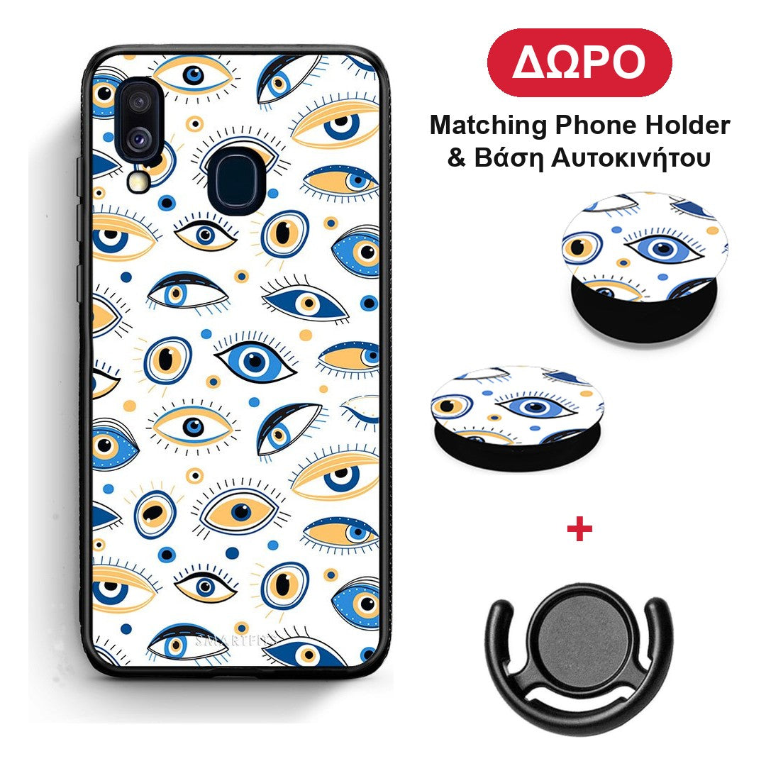 Ftou Ftou - Samsung Galaxy A40 θήκη + Δώρο Phone Holder & Βάση Αυτοκινήτου
