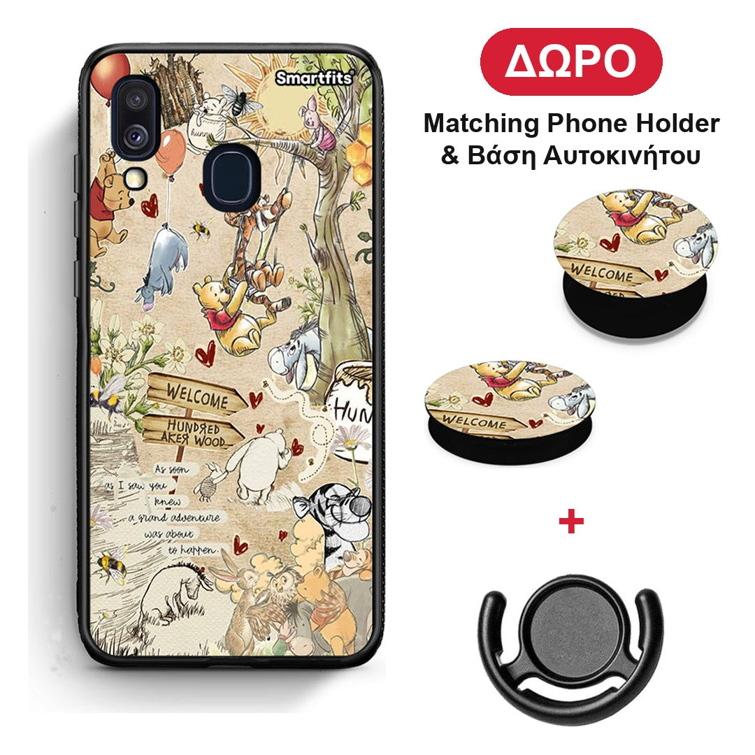 Happy Friends - Samsung Galaxy A40 θήκη + Δώρο Phone Holder & Βάση Αυτοκινήτου