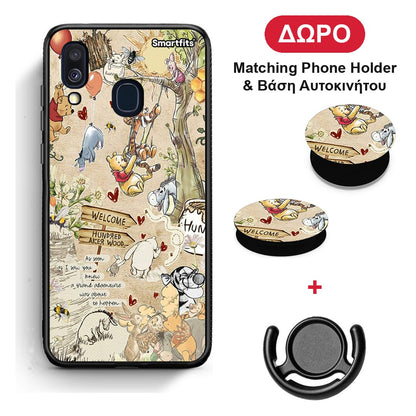 Happy Friends - Samsung Galaxy A40 θήκη + Δώρο Phone Holder & Βάση Αυτοκινήτου