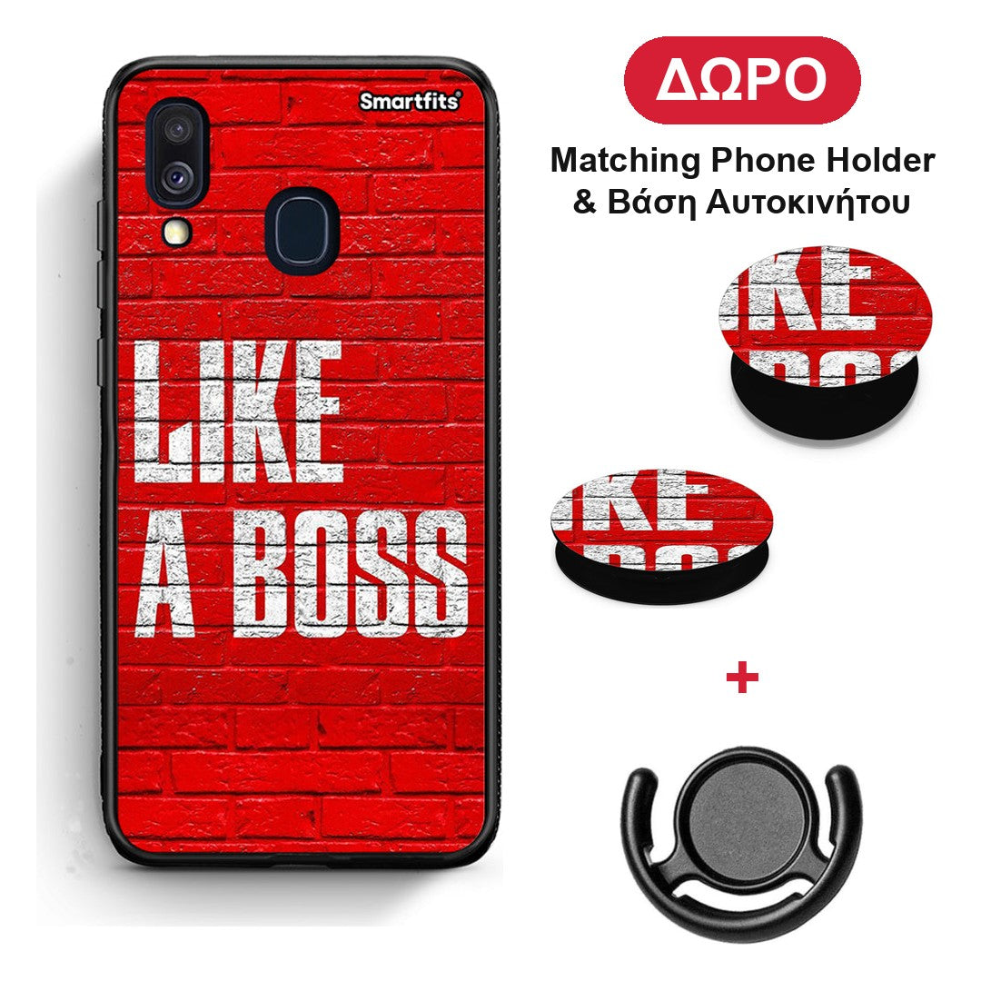 Like A Boss - Samsung Galaxy A40 θήκη + Δώρο Phone Holder & Βάση Αυτοκινήτου
