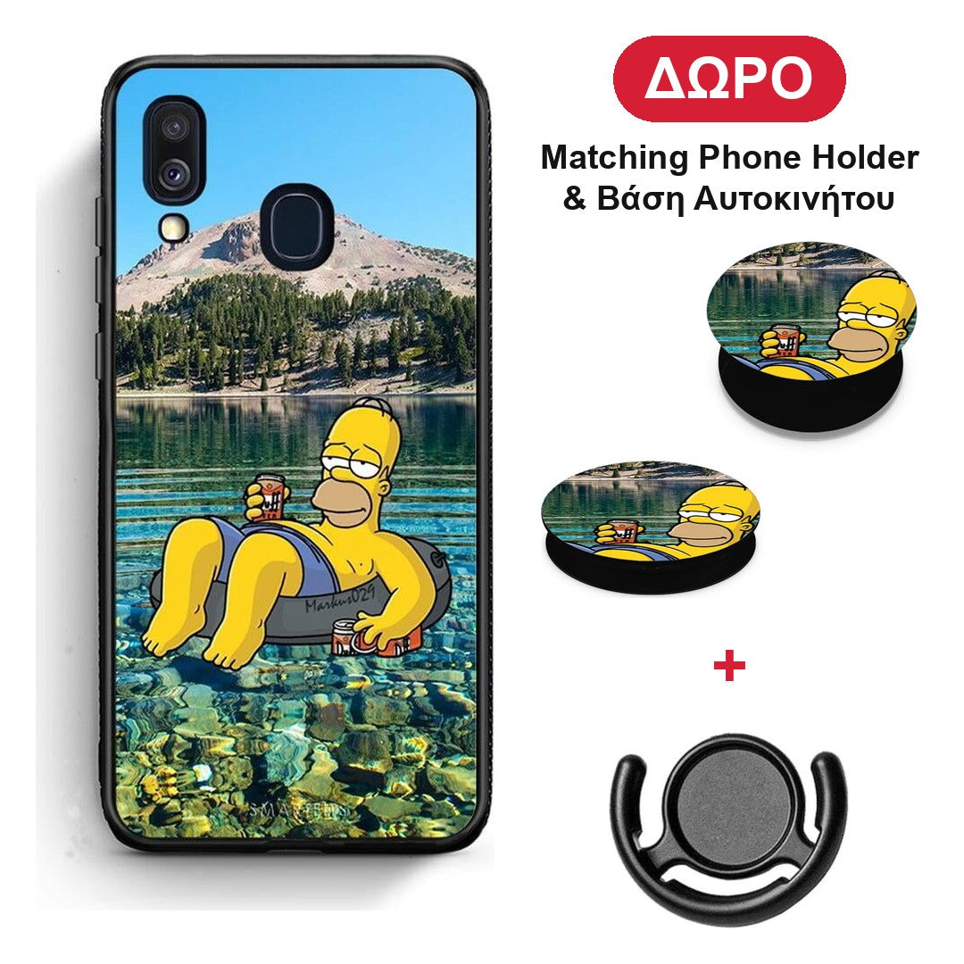 Summer Happiness - Samsung Galaxy A40 θήκη + Δώρο Phone Holder & Βάση Αυτοκινήτου