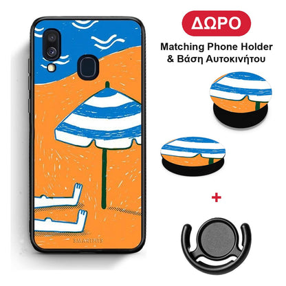 Summering - Samsung Galaxy A40 θήκη + Δώρο Phone Holder & Βάση Αυτοκινήτου