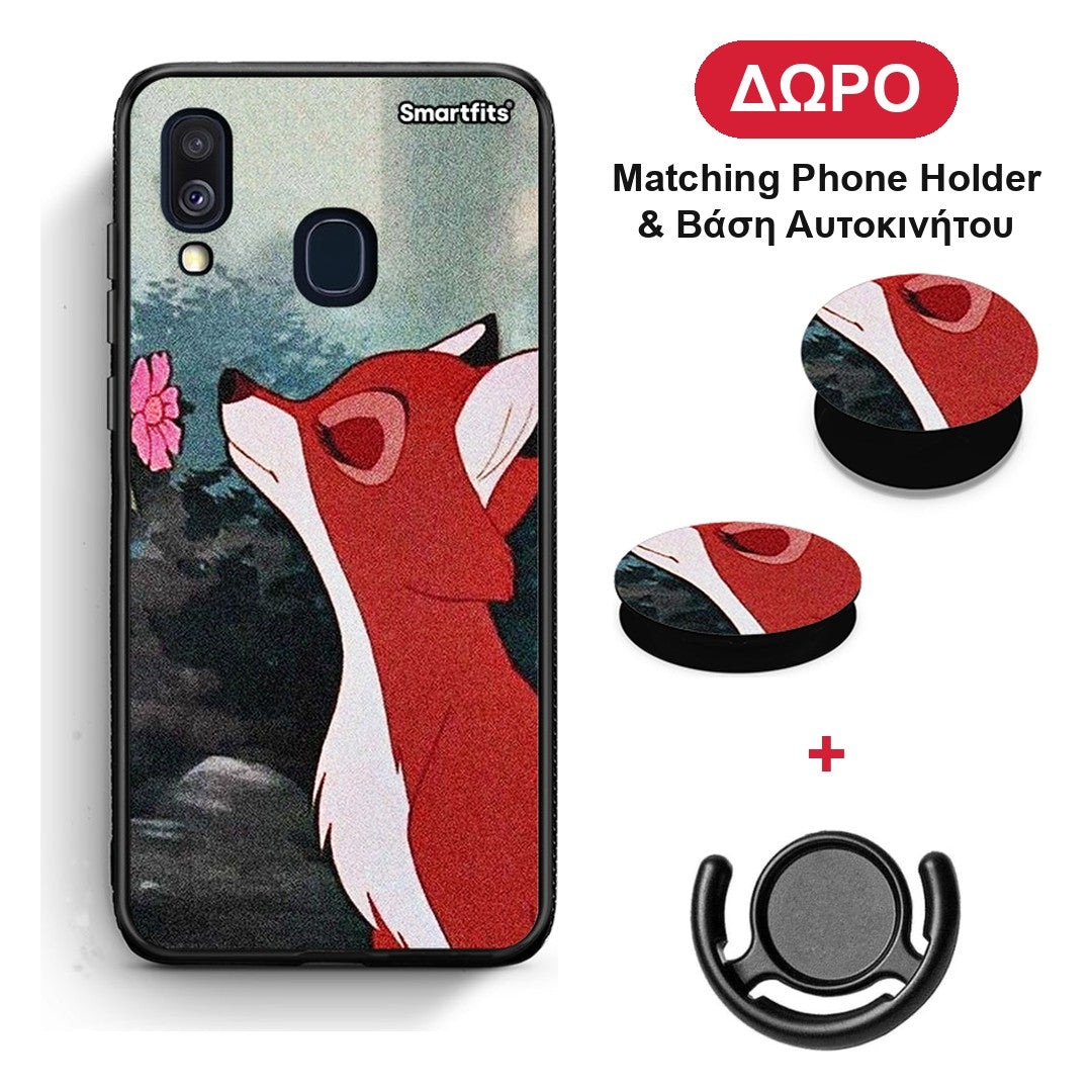 Tod And Vixey Love 2 - Samsung Galaxy A40 θήκη + Δώρο Phone Holder & Βάση Αυτοκινήτου