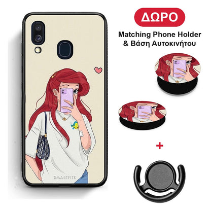 Walking Mermaid - Samsung Galaxy A40 θήκη + Δώρο Phone Holder & Βάση Αυτοκινήτου