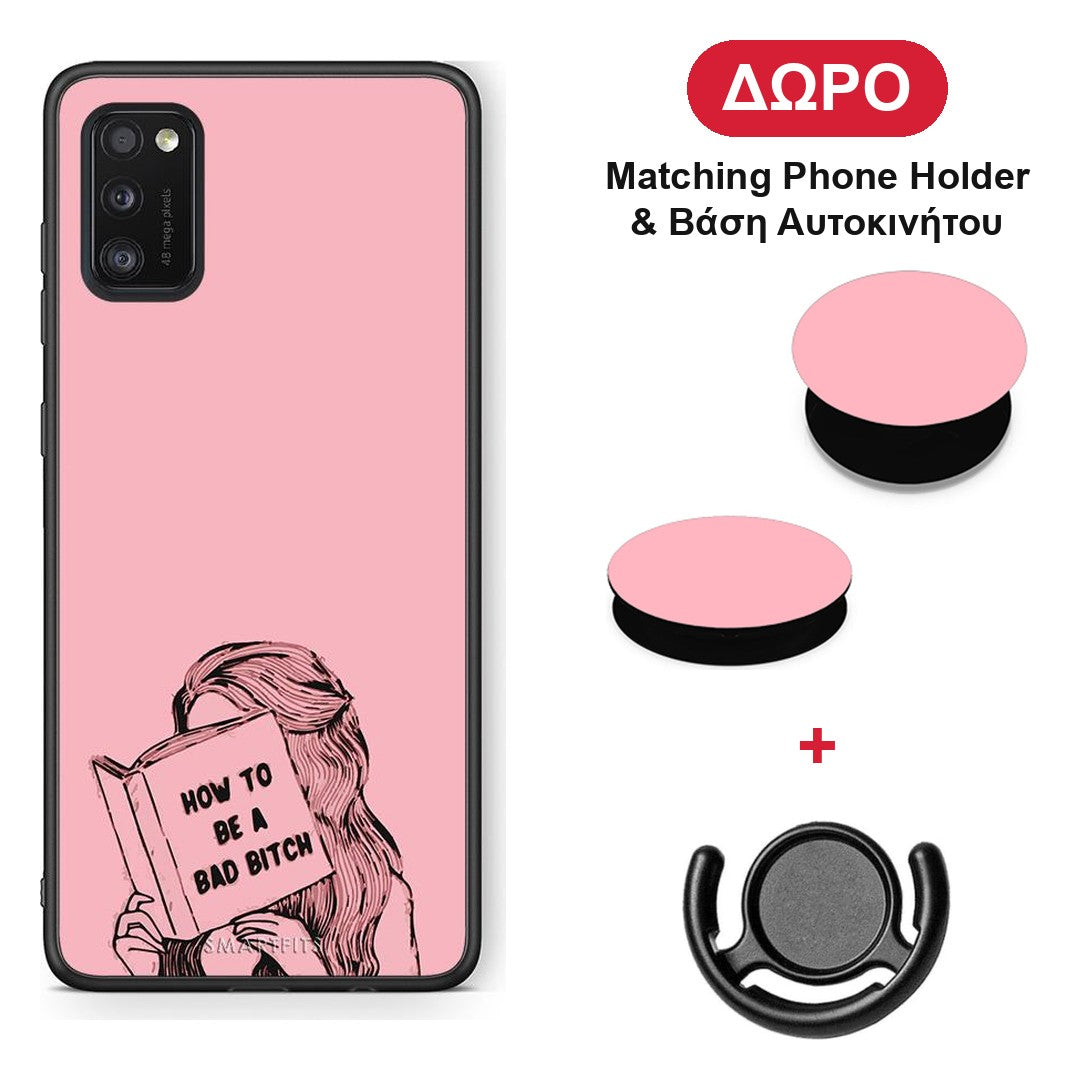 Bad Bitch - Samsung Galaxy A41 θήκη + Δώρο Phone Holder & Βάση Αυτοκινήτου