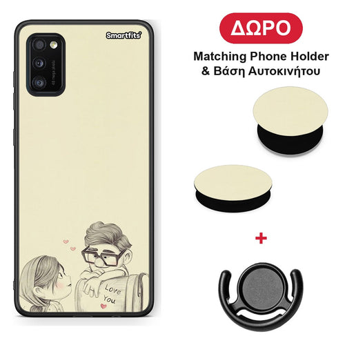 Carl And Ellie - Samsung Galaxy A41 θήκη + Δώρο Phone Holder & Βάση Αυτοκινήτου