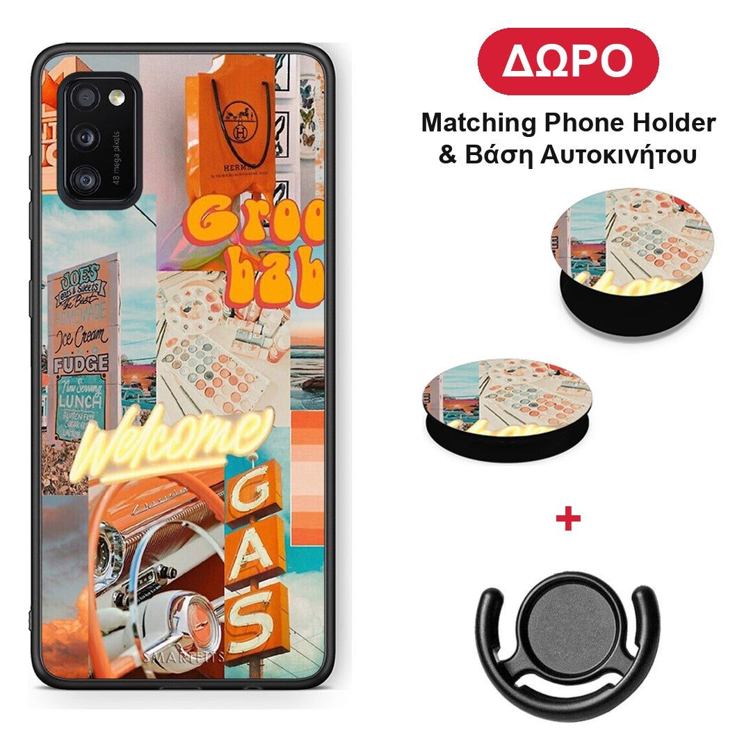 Groovy Babe - Samsung Galaxy A41 θήκη + Δώρο Phone Holder & Βάση Αυτοκινήτου