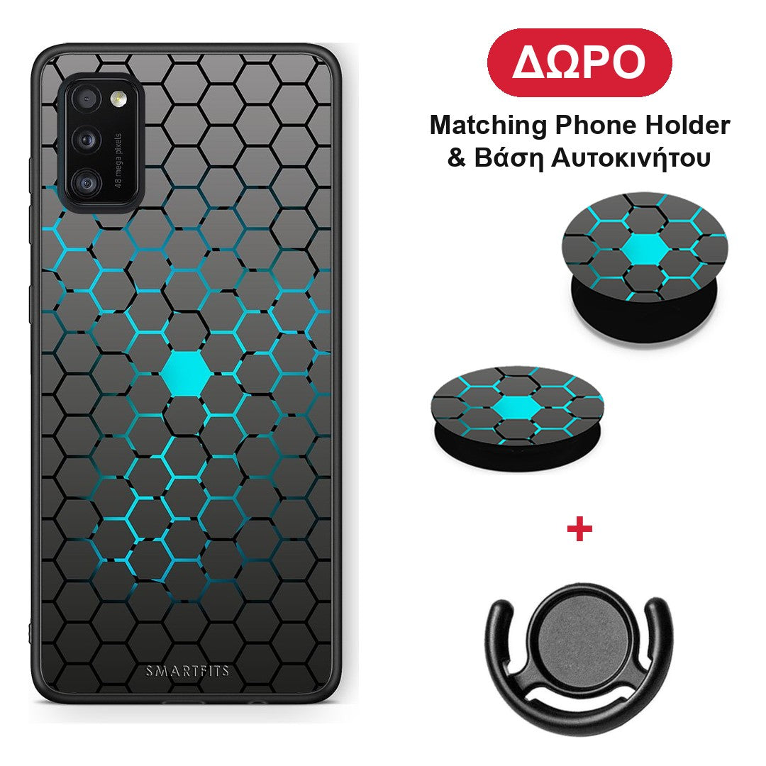 Geometric Hexagonal - Samsung Galaxy A41 θήκη + Δώρο Phone Holder & Βάση Αυτοκινήτου