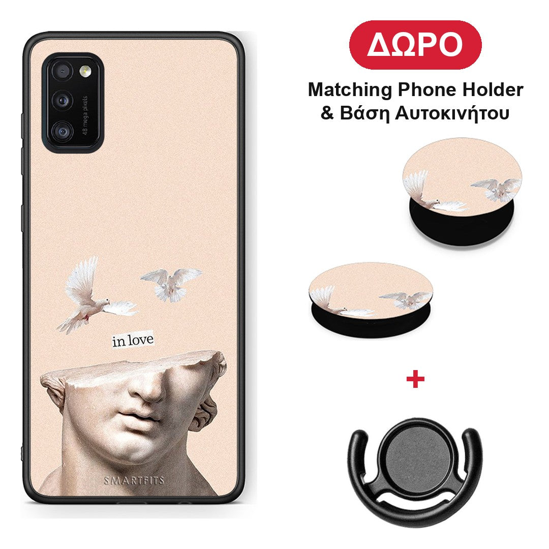 In Love - Samsung Galaxy A41 θήκη + Δώρο Phone Holder & Βάση Αυτοκινήτου