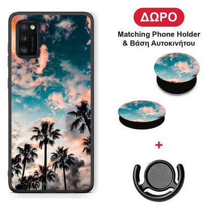 Summer Sky - Samsung Galaxy A41 θήκη + Δώρο Phone Holder & Βάση Αυτοκινήτου