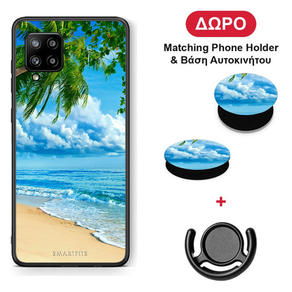 Beautiful Beach - Samsung Galaxy A42 θήκη + Δώρο Phone Holder & Βάση Αυτοκινήτου