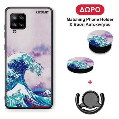Blue Waves - Samsung Galaxy A42 θήκη + Δώρο Phone Holder & Βάση Αυτοκινήτου