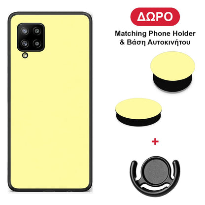 Butter Yellow - Samsung Galaxy A42 θήκη + Δώρο Phone Holder & Βάση Αυτοκινήτου