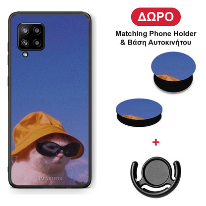 Cat Diva - Samsung Galaxy A42 θήκη + Δώρο Phone Holder & Βάση Αυτοκινήτου