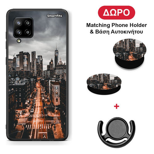 City Lights - Samsung Galaxy A42 θήκη + Δώρο Phone Holder & Βάση Αυτοκινήτου