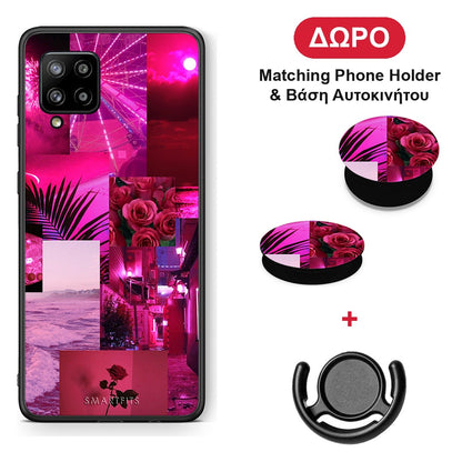 Collage Red Roses - Samsung Galaxy A42 θήκη + Δώρο Phone Holder & Βάση Αυτοκινήτου
