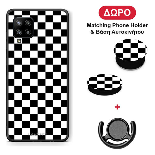 Geometric Squares - Samsung Galaxy A42 θήκη + Δώρο Phone Holder & Βάση Αυτοκινήτου