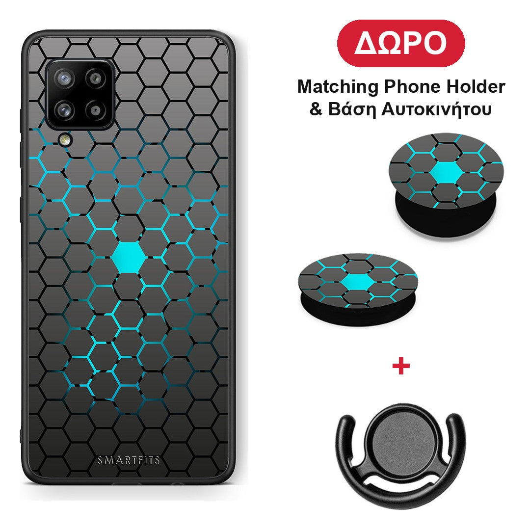 Geometric Hexagonal - Samsung Galaxy A42 θήκη + Δώρο Phone Holder & Βάση Αυτοκινήτου