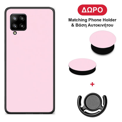 Pale Pink - Samsung Galaxy A42 θήκη + Δώρο Phone Holder & Βάση Αυτοκινήτου