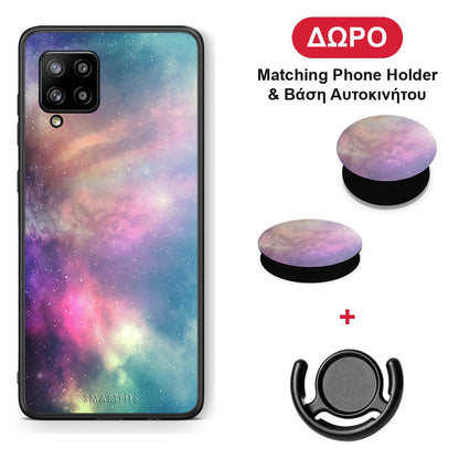 Galactic Rainbow - Samsung Galaxy A42 θήκη + Δώρο Phone Holder & Βάση Αυτοκινήτου