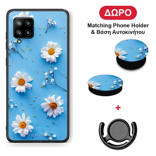 Real Daisies - Samsung Galaxy A42 θήκη + Δώρο Phone Holder & Βάση Αυτοκινήτου