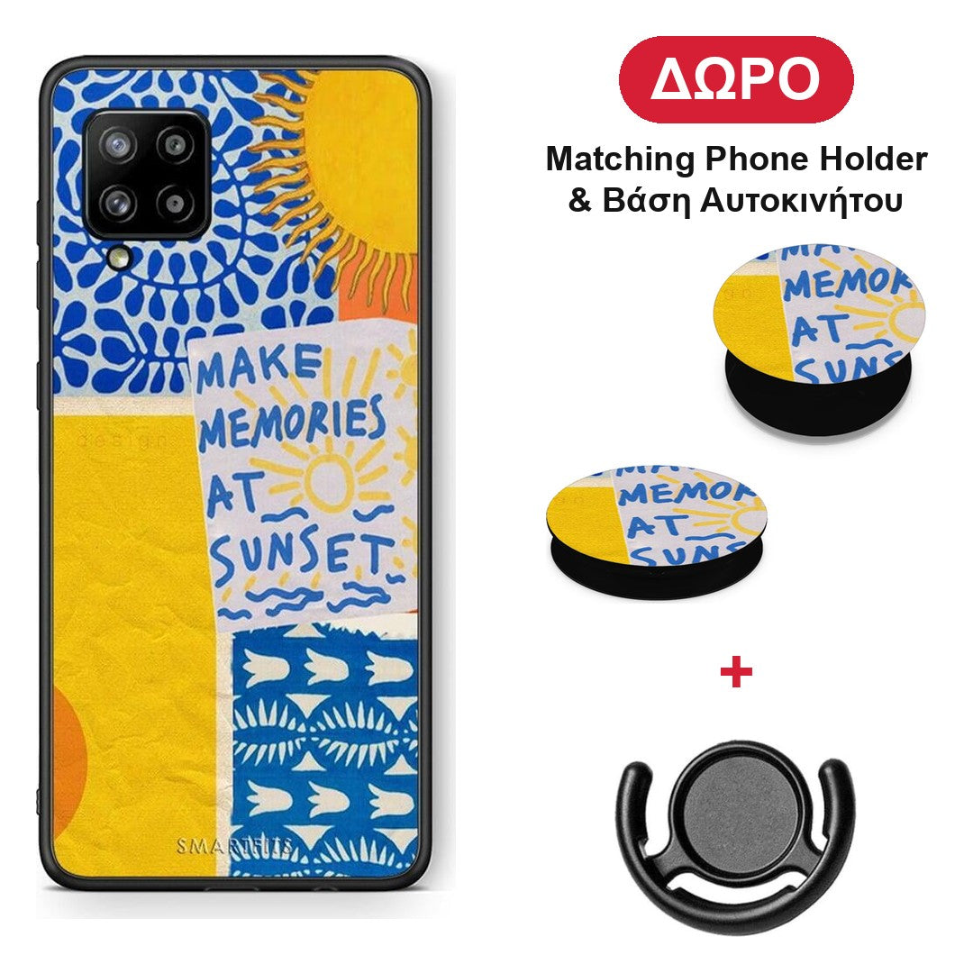 Sunset Memories - Samsung Galaxy A42 θήκη + Δώρο Phone Holder & Βάση Αυτοκινήτου