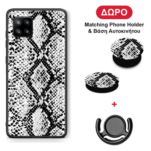 Animal White Snake - Samsung Galaxy A42 θήκη + Δώρο Phone Holder & Βάση Αυτοκινήτου